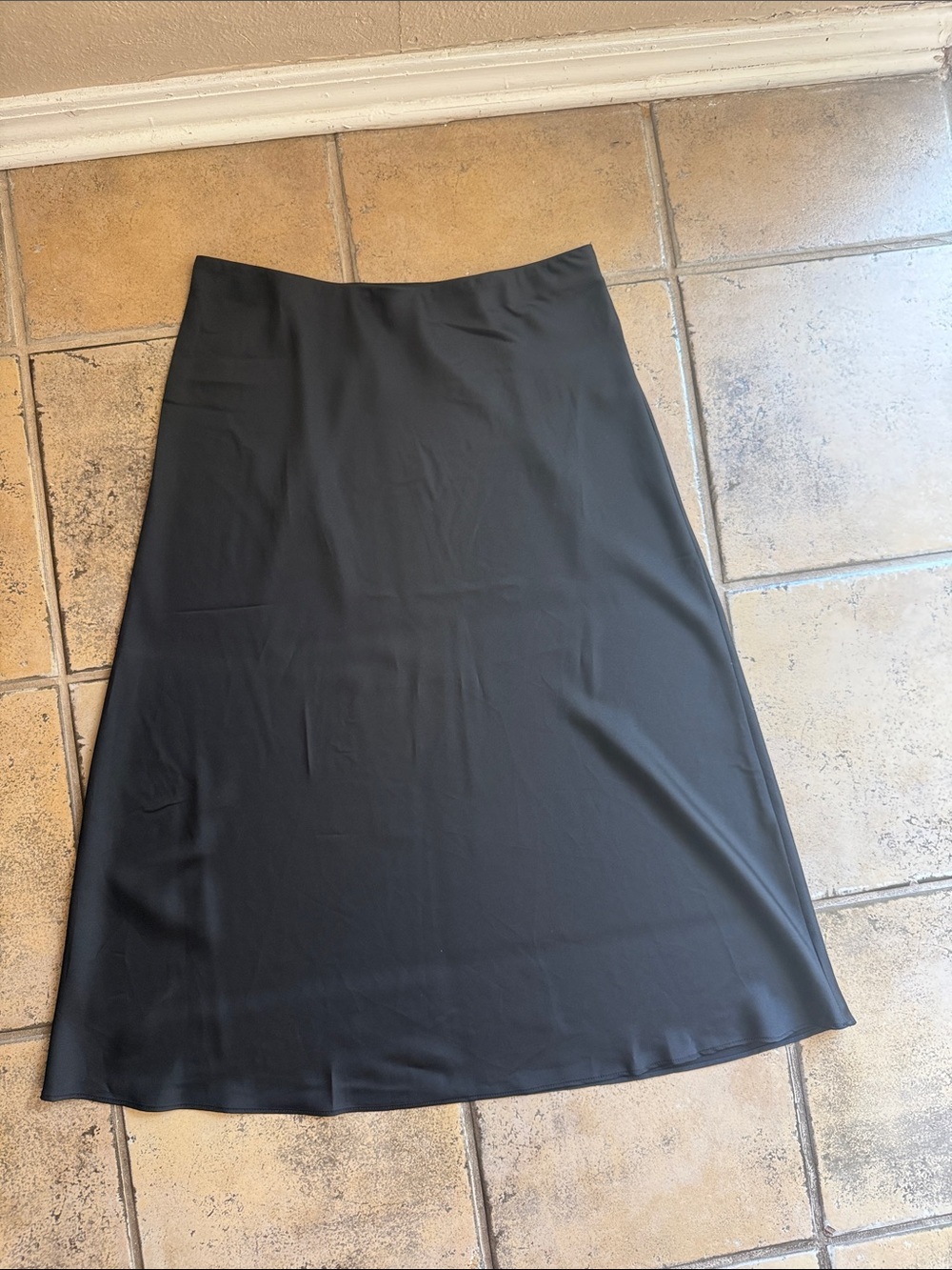J. Crew Black A-Line Midi Skirt